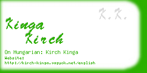 kinga kirch business card